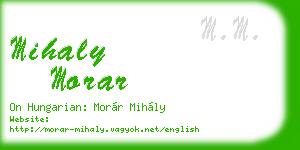 mihaly morar business card