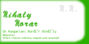 mihaly morar business card